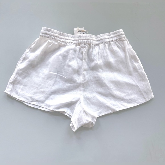 L*Space Rio Linen Pull-On Shorts White Adjustable Tie Sz S NWT - Picture 3 of 8